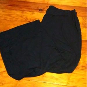 Jessica London Navy Blue Stretchy Knit Wide Legged Pants size 22/24